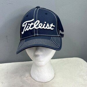 Titleist Pro V1 Footjoy New Era Cap Hat Blue S/M Fitted Embroidered Golf